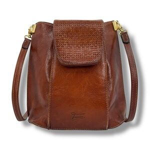 Texier France Premium Leather Bucket Bag Crossbody